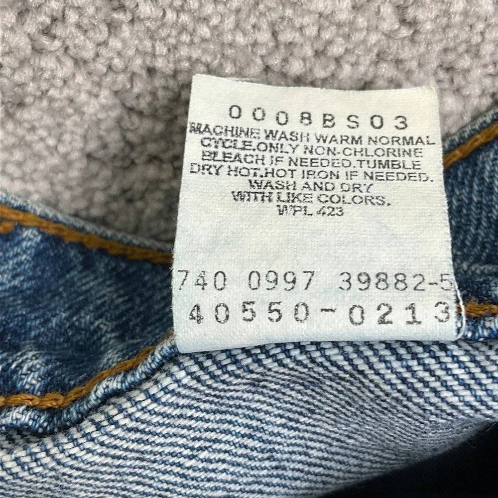 Levi's‎ 550 Jeans Men 40W 30L Blue Relaxed Fit Tapered Denim Orange Tab